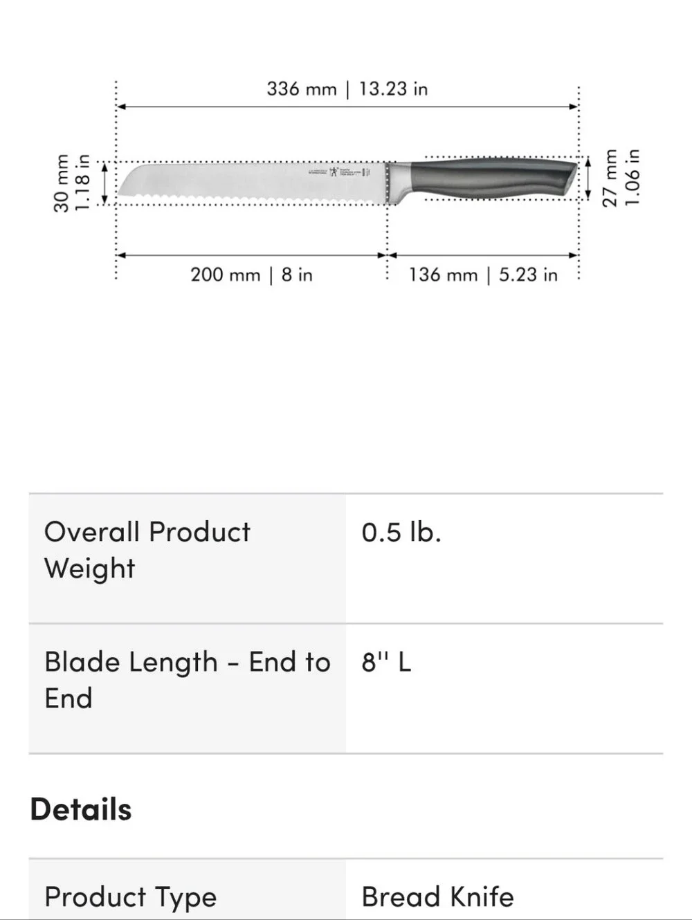 Henckels Graphite Forged 8